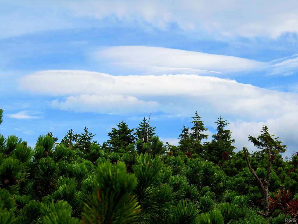 Funny clouds over the Karkonosze Mountains