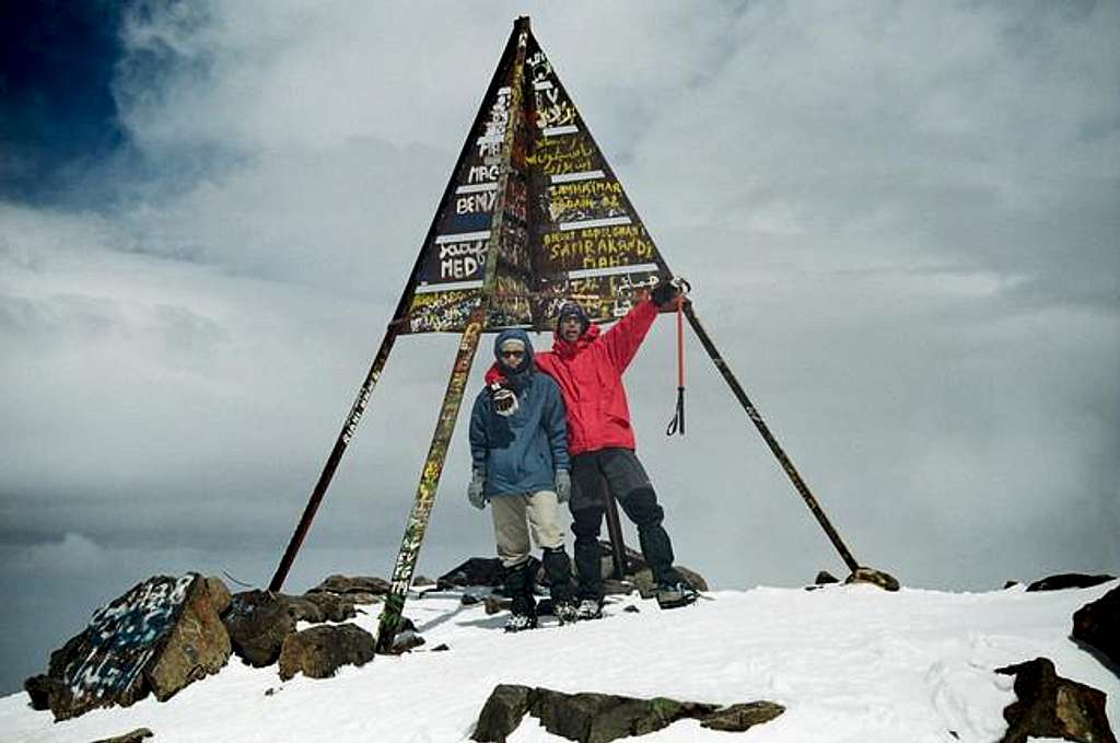 on the top of the Toubkal...