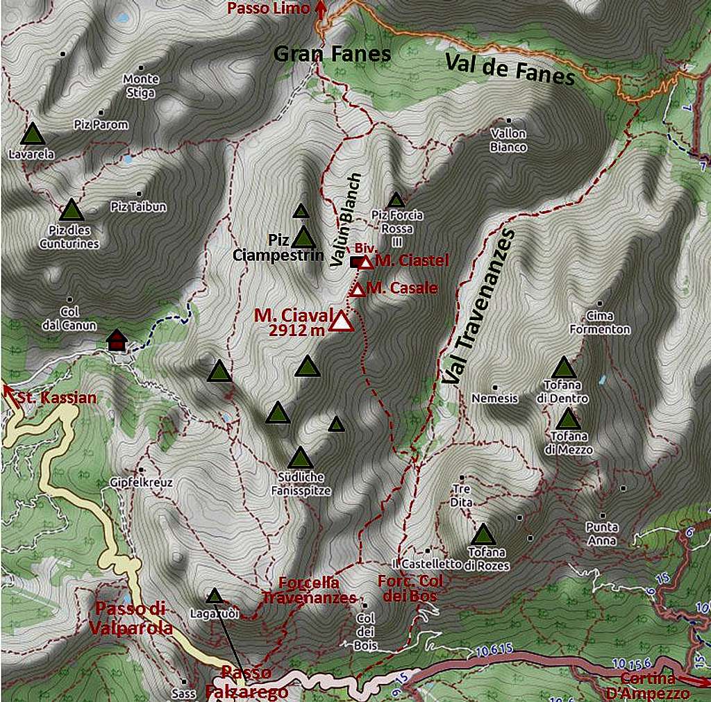 Monte Ciaval map2