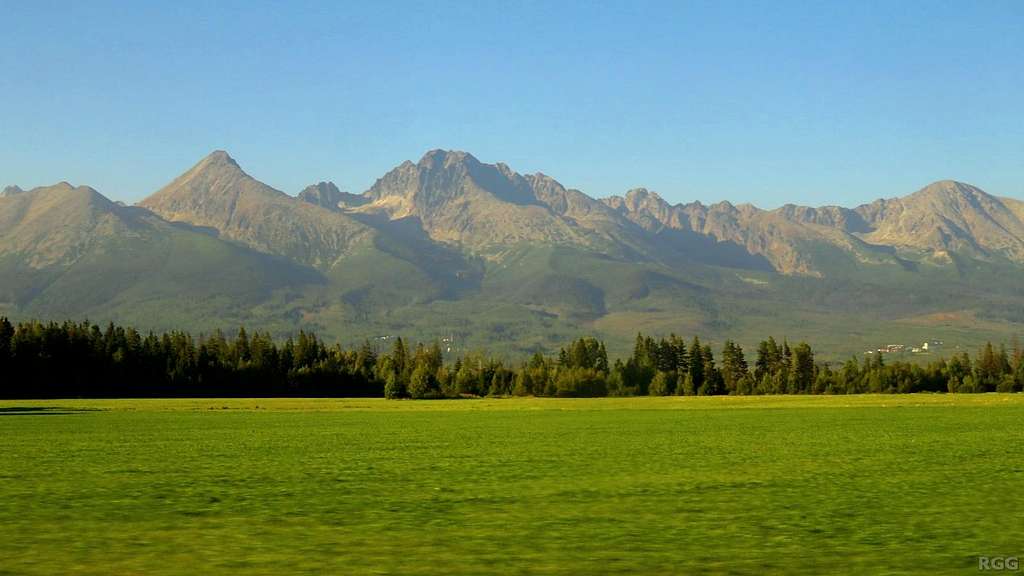High Tatras from the train