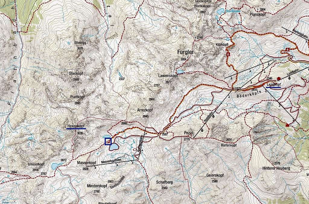 Hexenkopf Normal Route Map