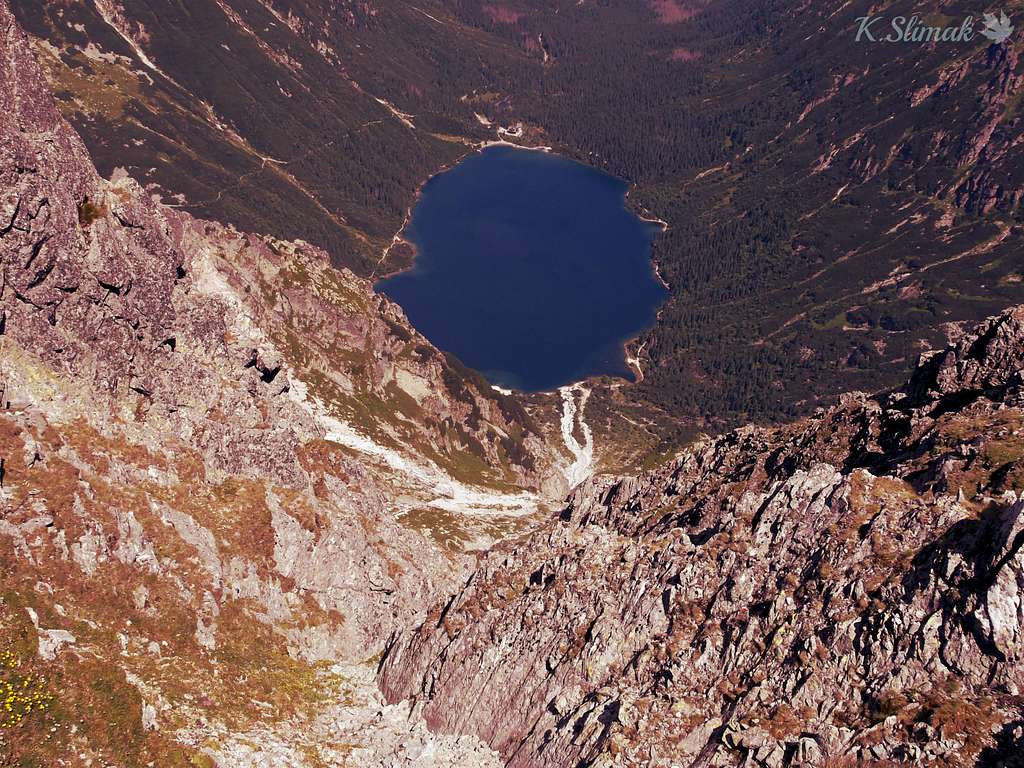 Morskie Oko Lake from above