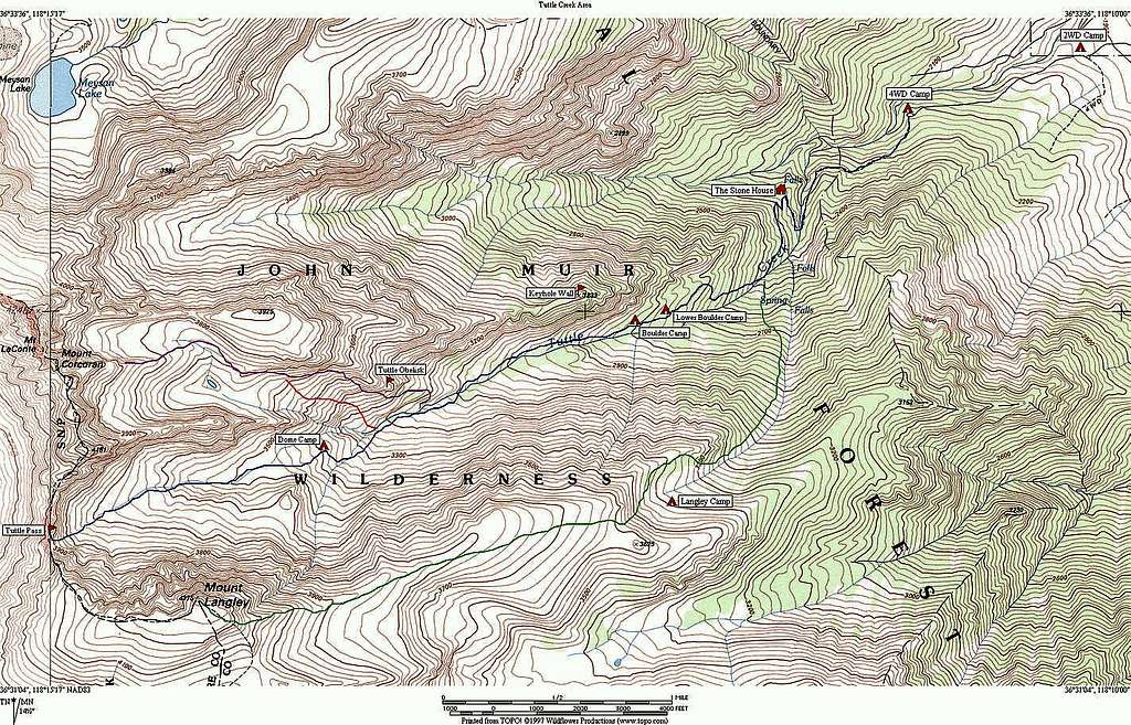 Map of Tuttle Creek drainage,...