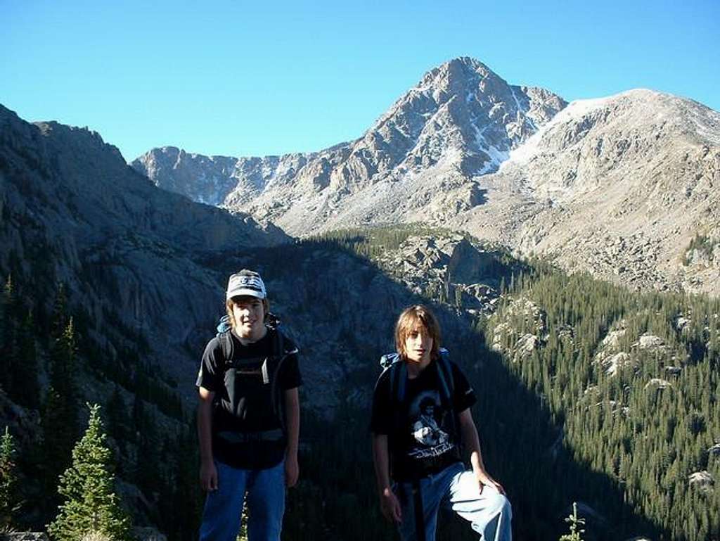Me and my friend under the peak