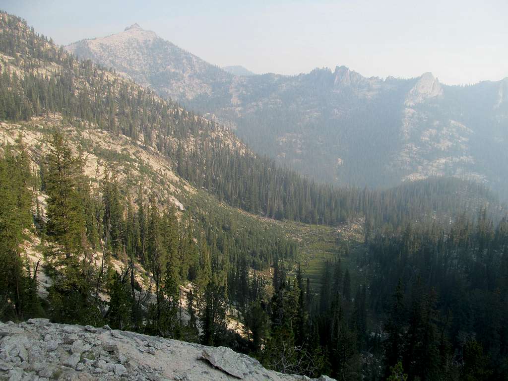 a small drainage in the Crags