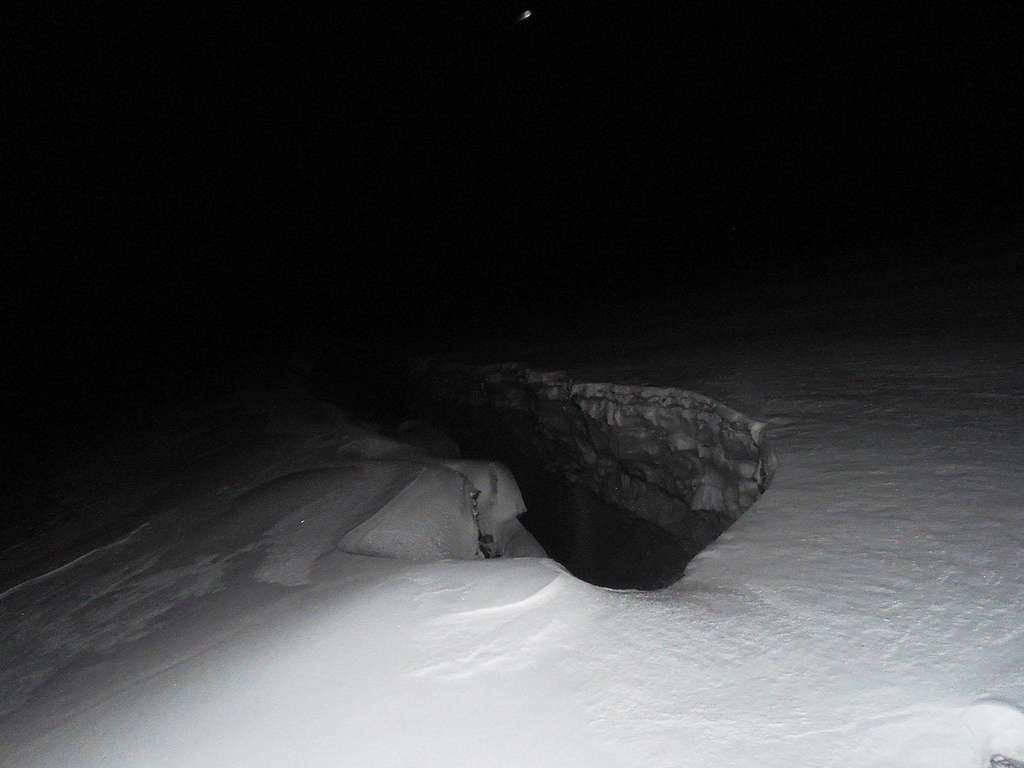 Crevasse at night