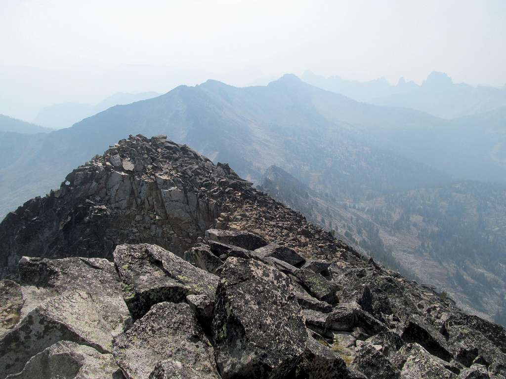 extremely hazy summit views