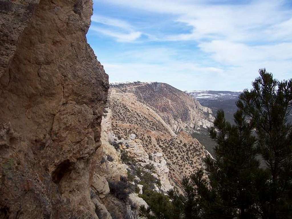 View of traverse to crux...
