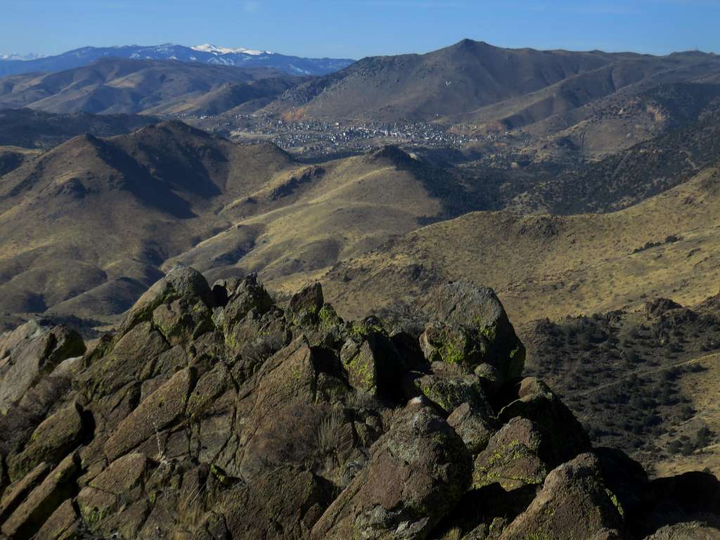 View to Virginia City from the summit of Rocky Peak