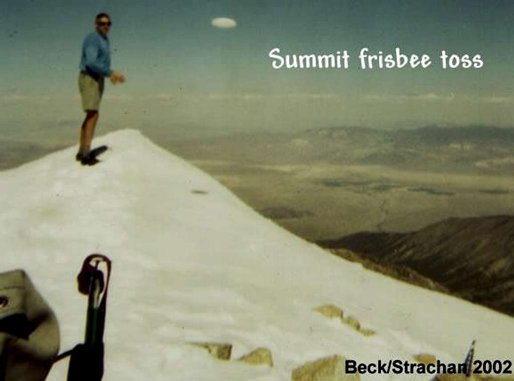 Frisbee toss from the summit...