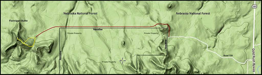 Flannigan Butte Route Map