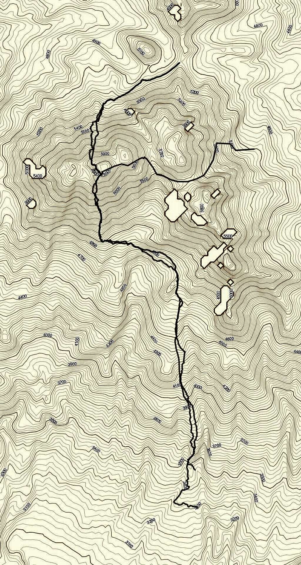 Topo map of Chachani