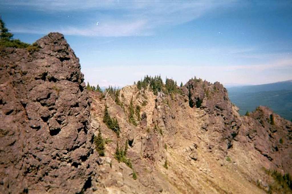 Lemei Rock summit ridge....