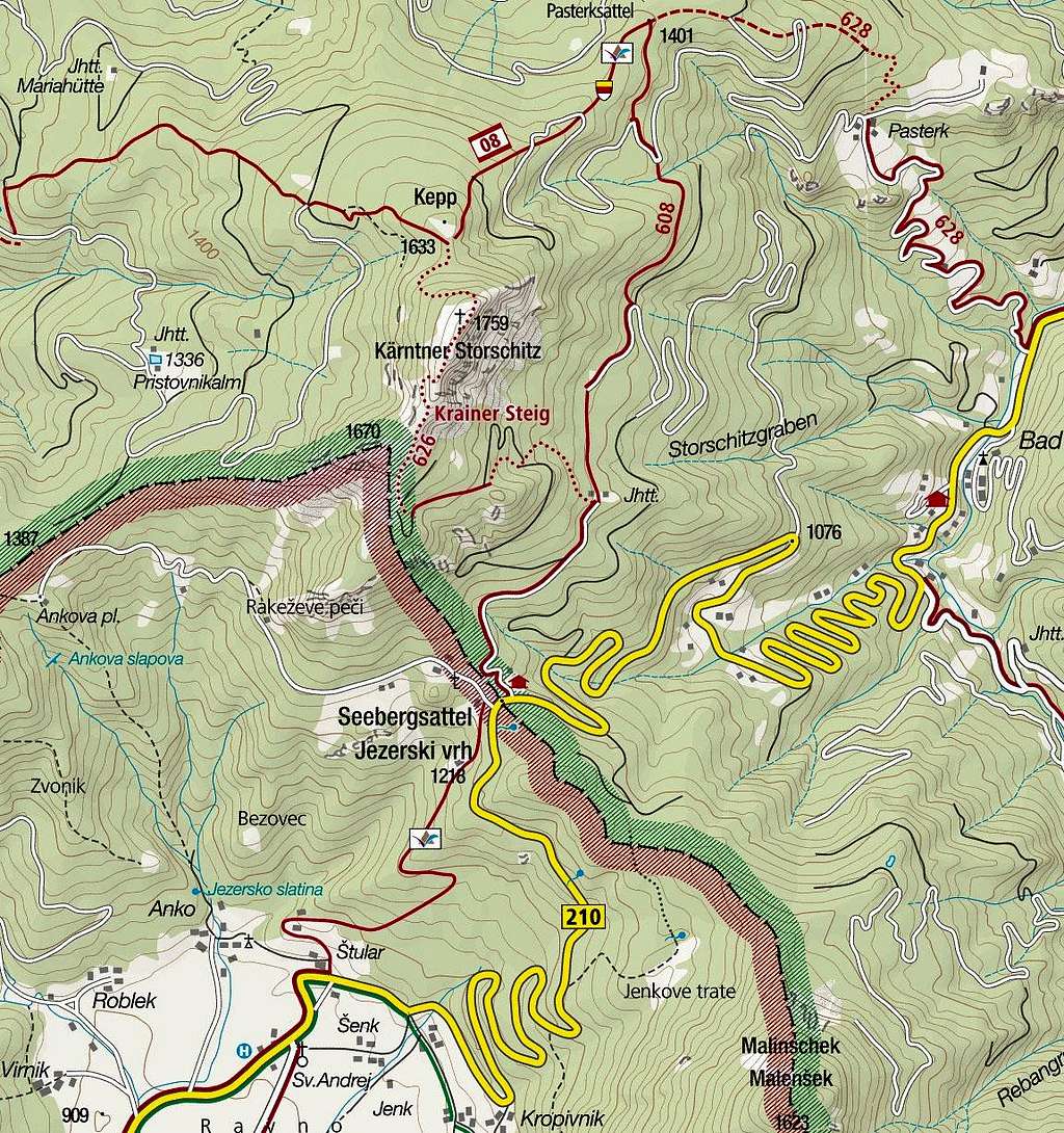 Kaerntner Storschitz / Pristovski Storzic map