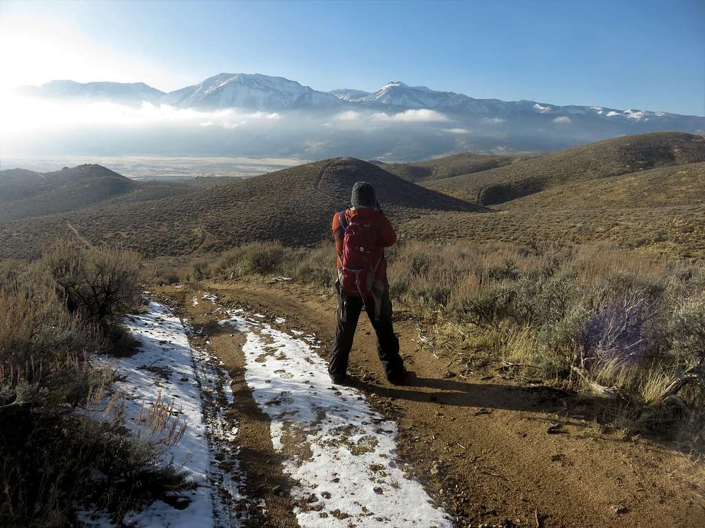 View of the Sierra Nevada from Cottontail Mountain