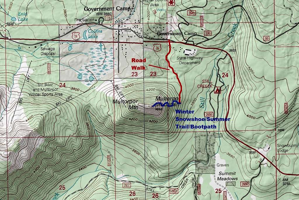 Multorpor Mountain Route Map