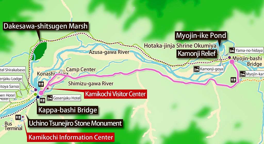 Kappa Bashi - Myojin Trail (East-shore) MAP
