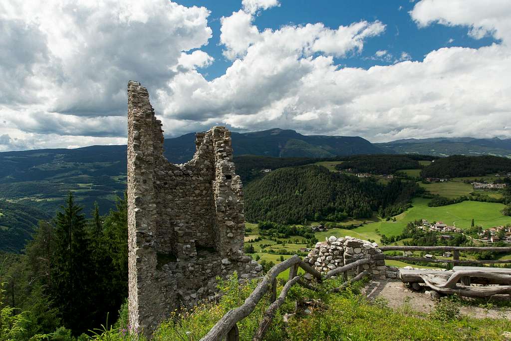 Salegg Castle in front of Rittner Horn