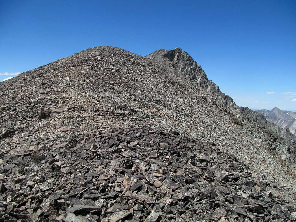 looking back up E ridge