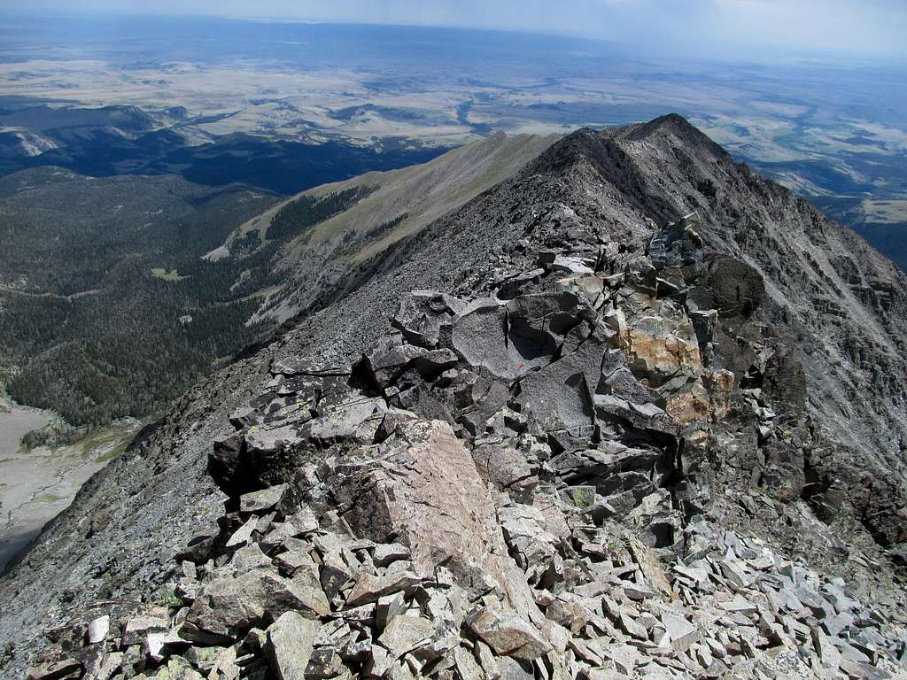 descending Crazy E Ridge