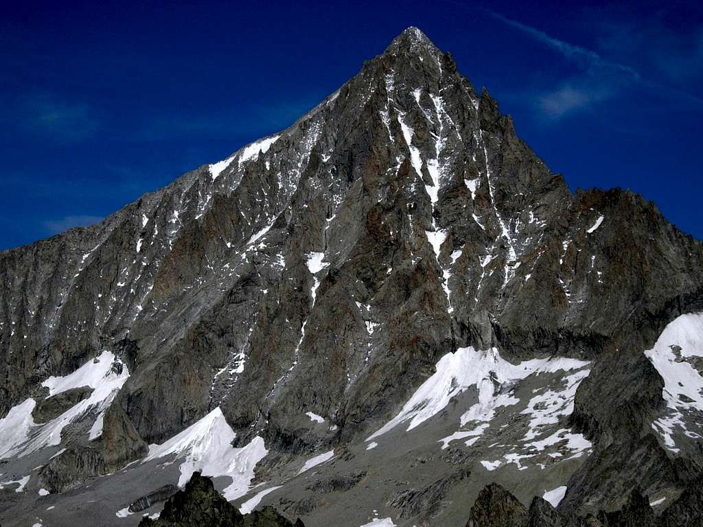 Mighty Bietschorn seen from the summit of Wiwannihorn
