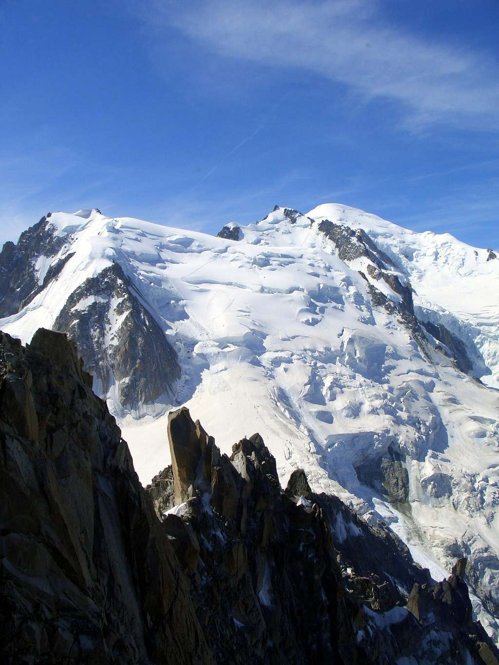 The Three Mont Blanc seen from Aiguille du Midi