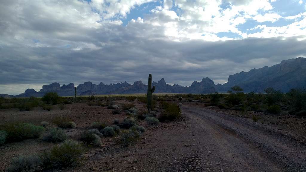 View from Kofa Queen Canyon Road