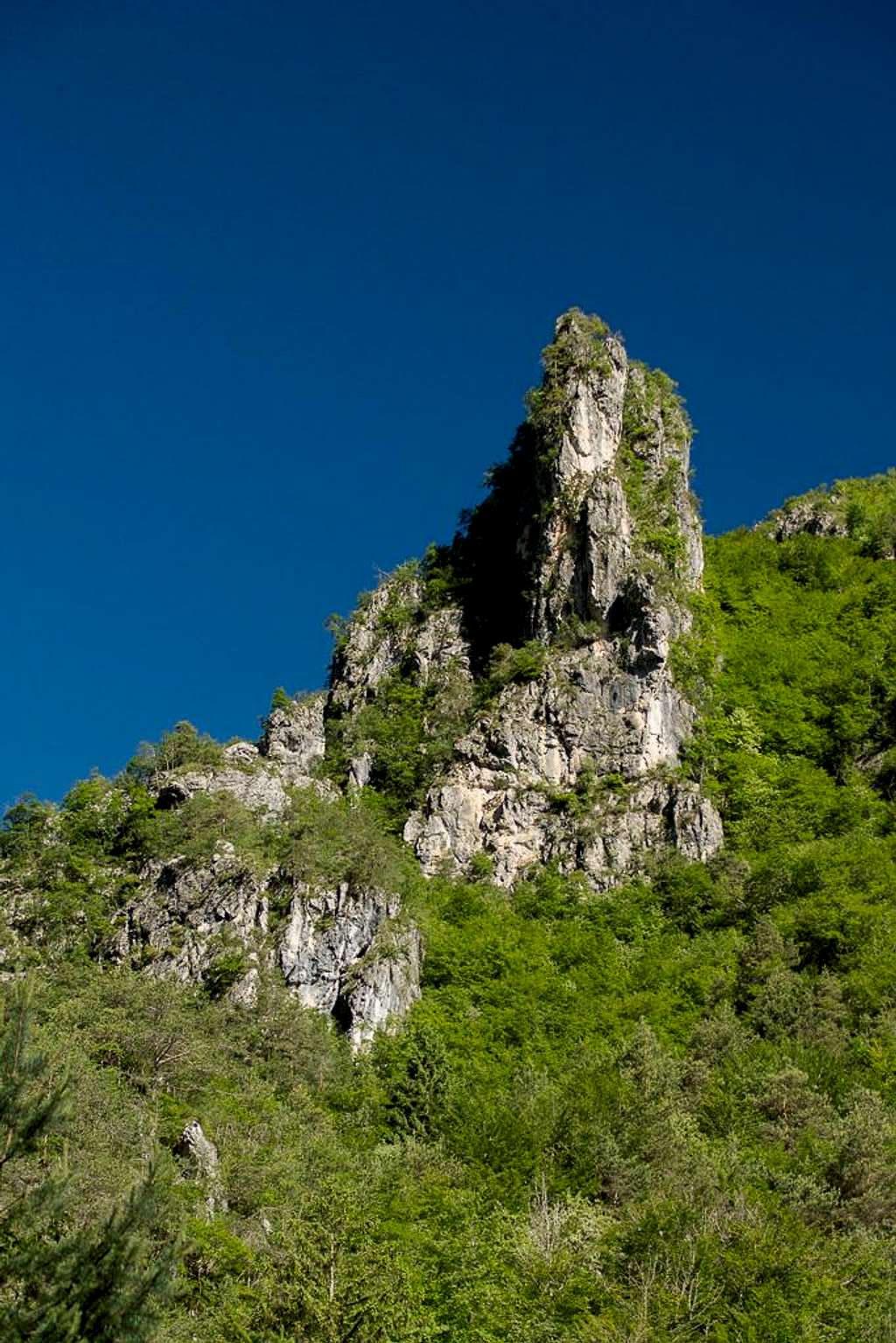 Rock tower in Val Prubogn