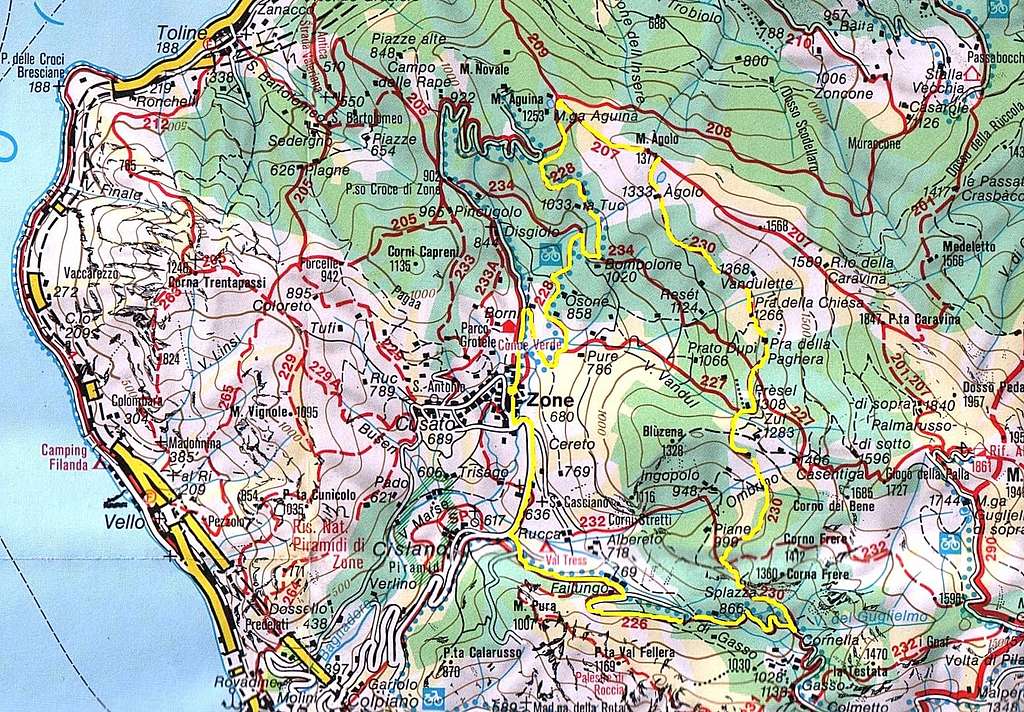 Monte Guglielmo map