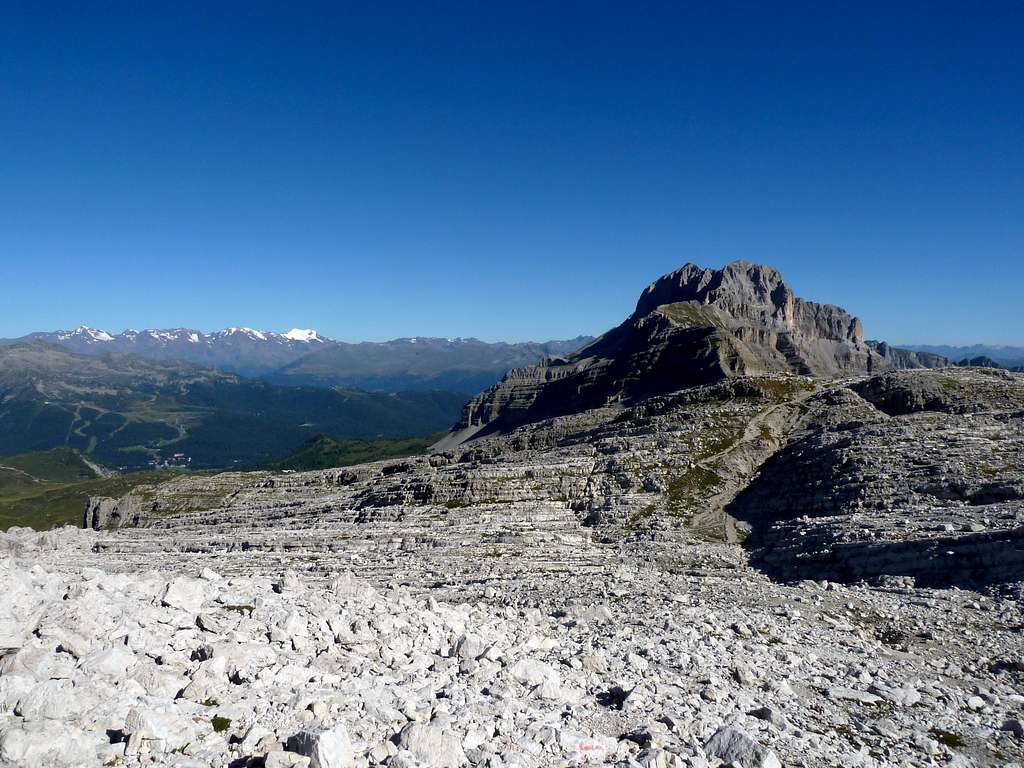 Pietra Grande seen from the approach to Cima Grostè