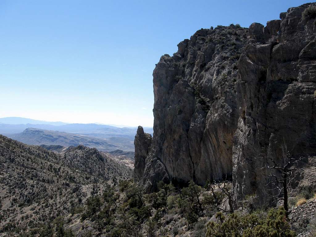 Limestone Cliffs on the East Face of Gateway Peak