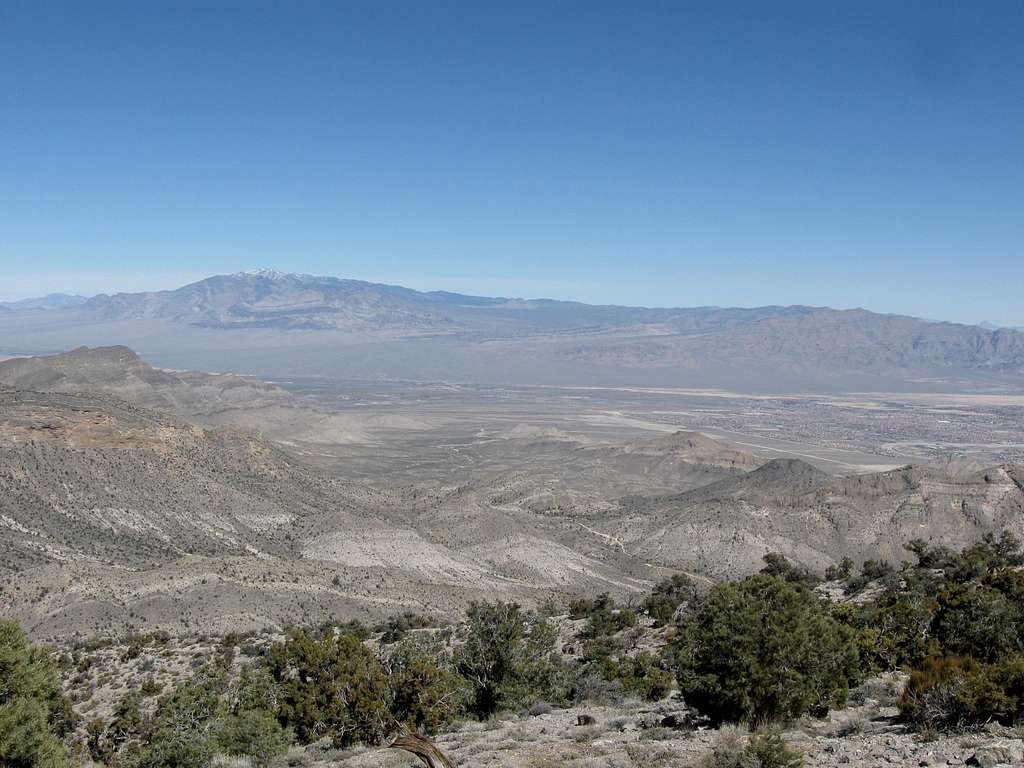 View North Into the Sheep Range and the Desert National Wildlife Refuge