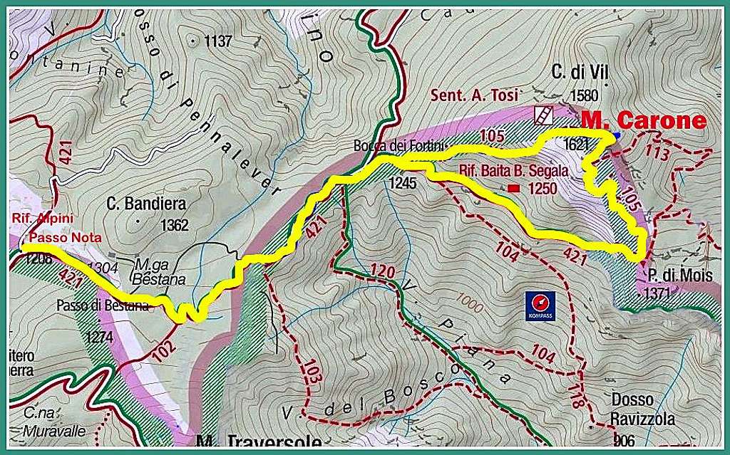 Monte Carone map