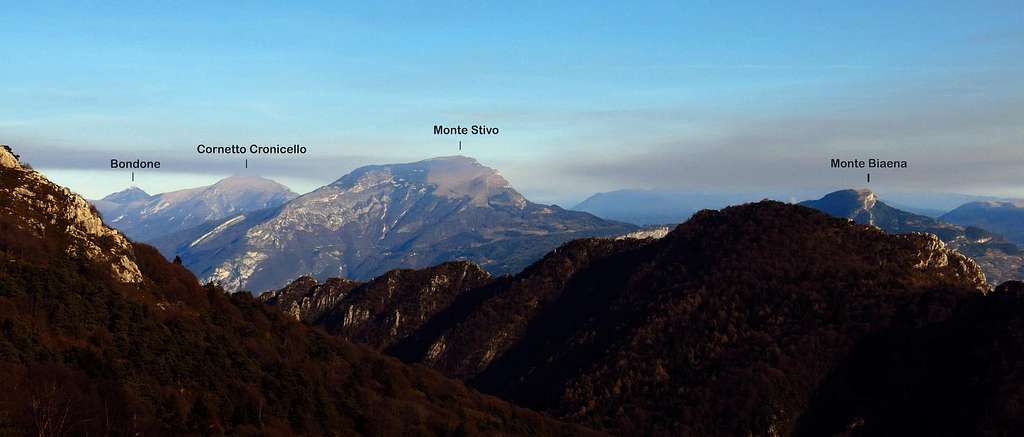 Monte Carone annotated Eastern panorama
