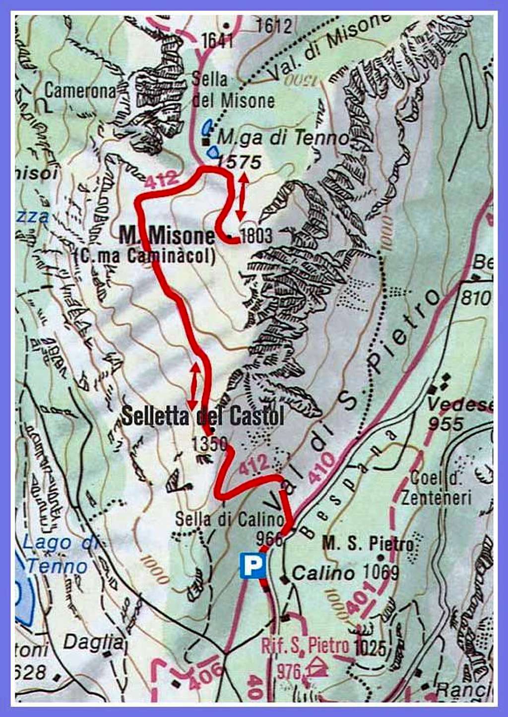 Monte Misone map
