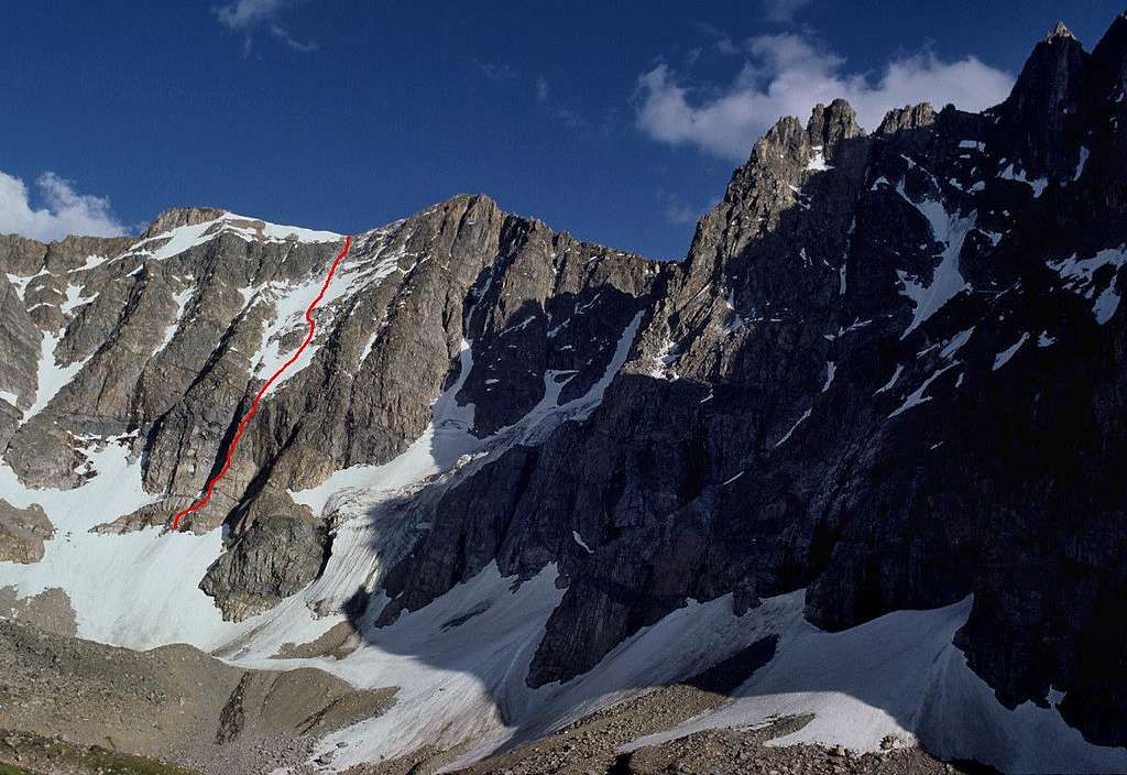 North Face route