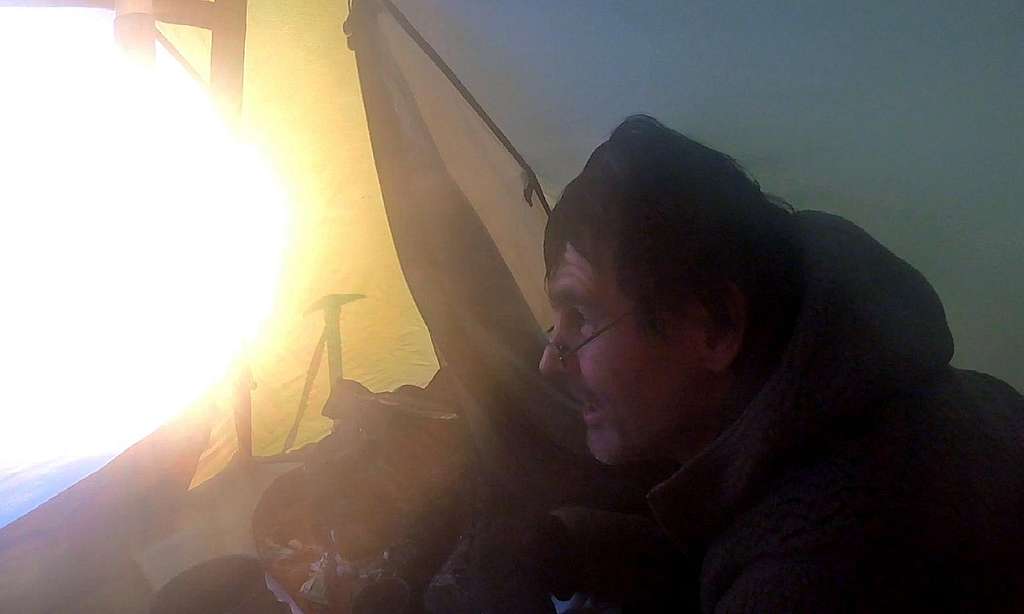 Jon at dawn in upper Coire Leachavie