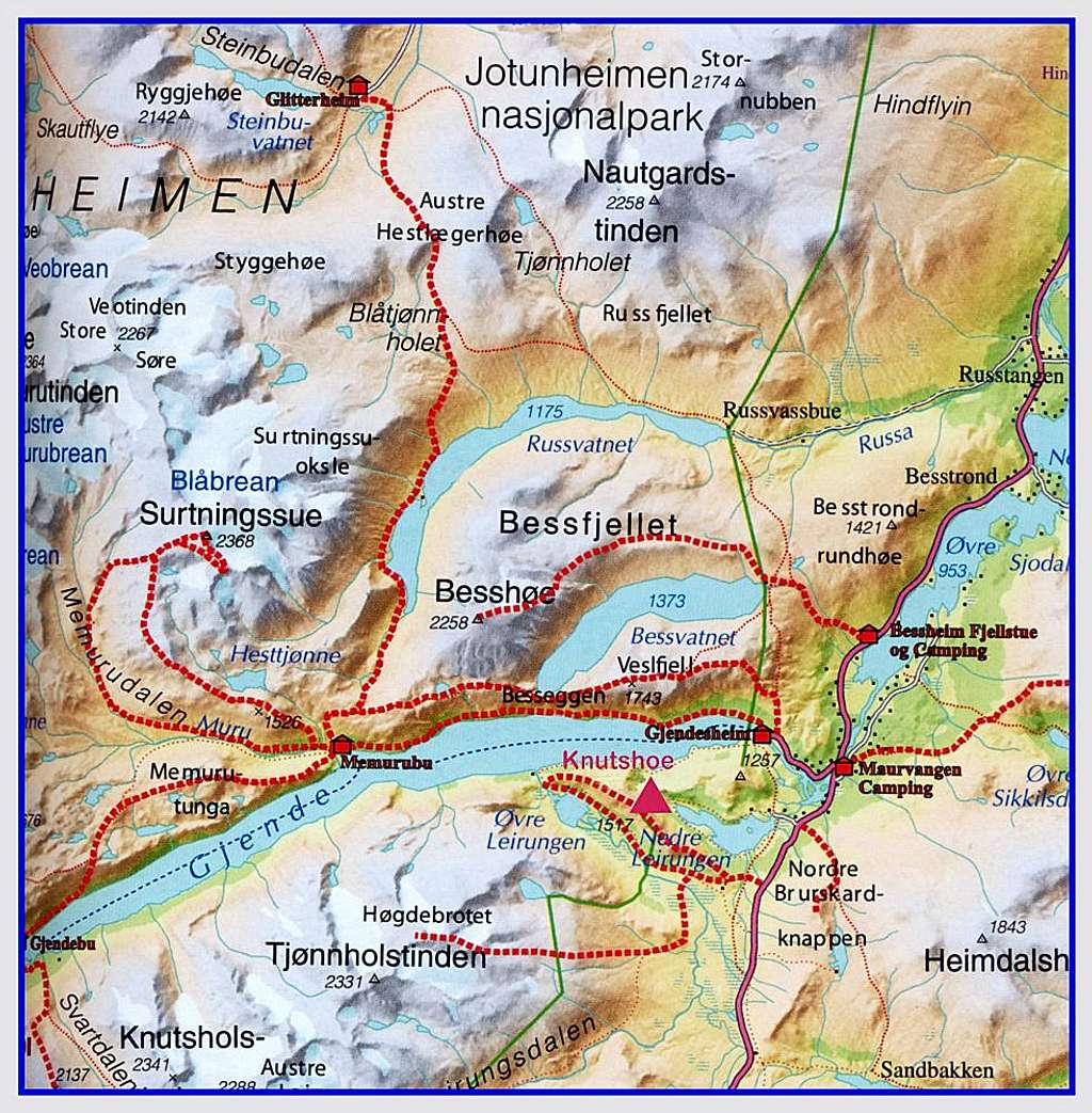 Knutshøe map