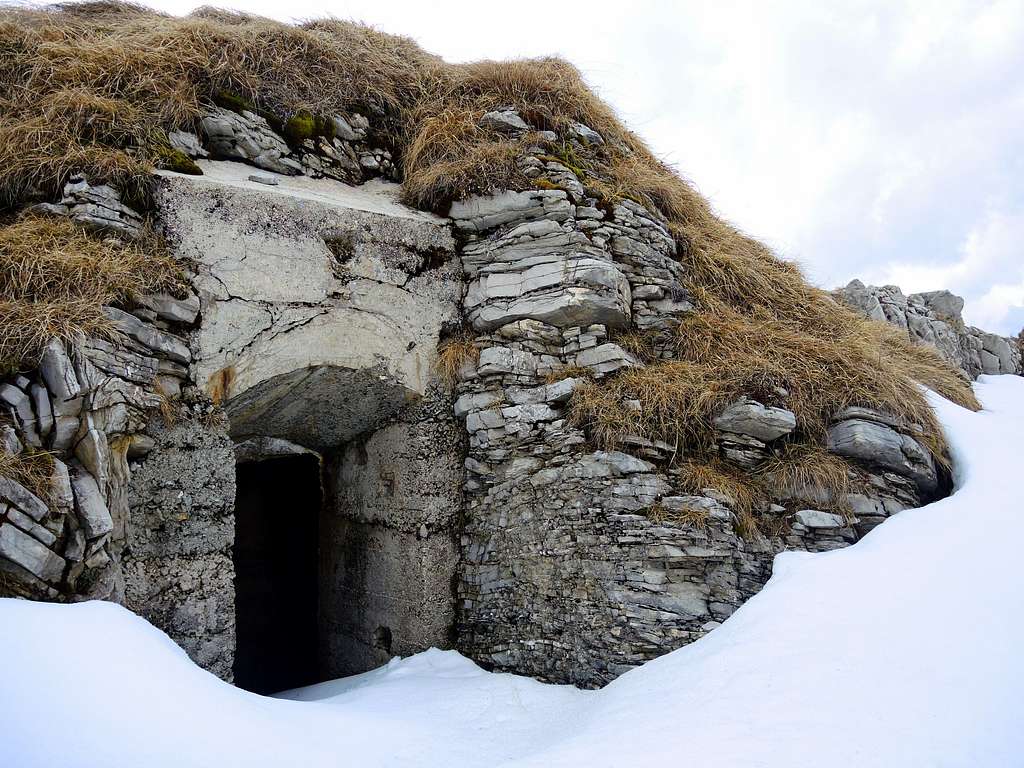 Austrian WWI cave on the summit of Monte Campellet