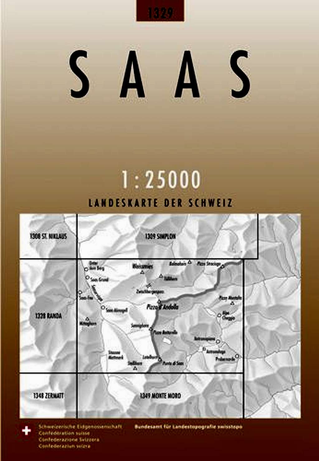 Schweizer Landeskarte 1329: Saas