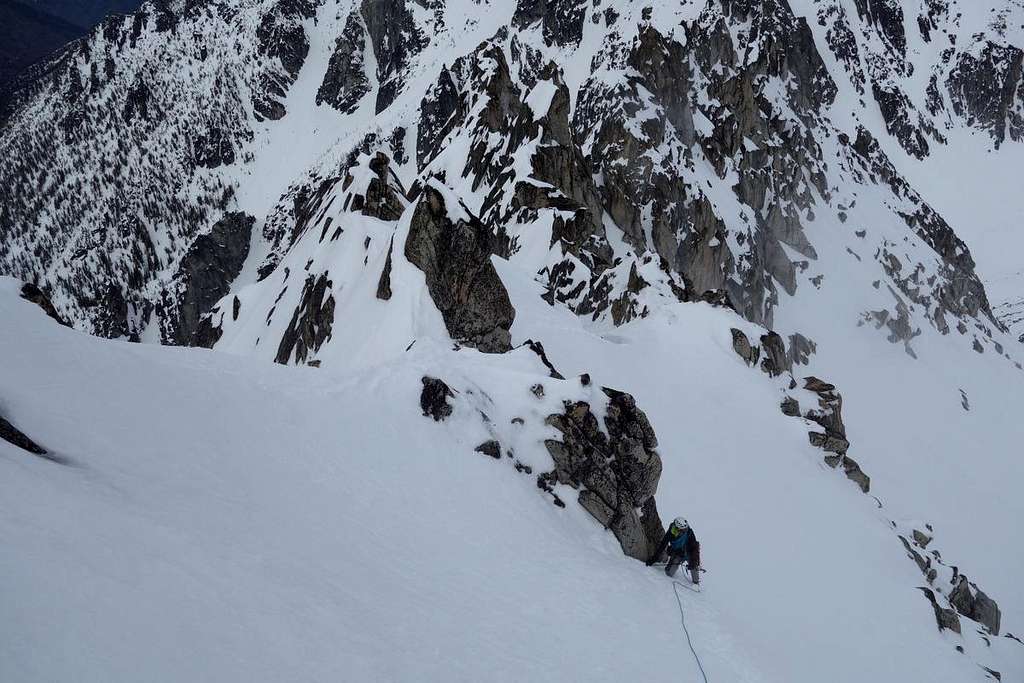 Topping out of Triple Couloirs