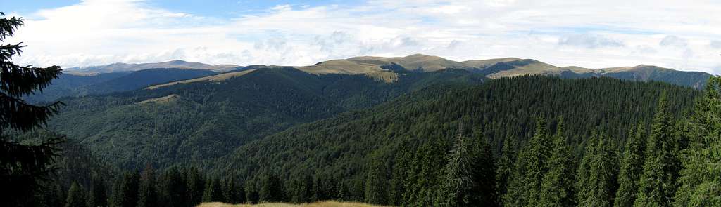 The eastern and central segment of the Căpăţânii Mountains