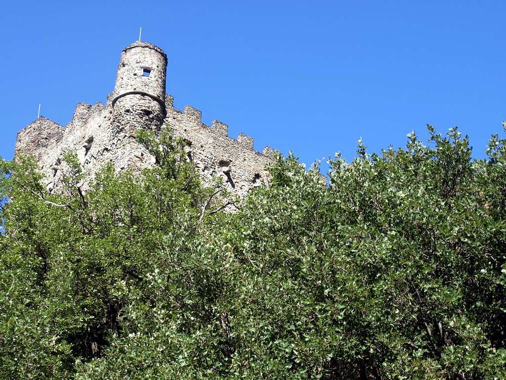 Ussel's Castle Towers & Walls from Southwest 2015
