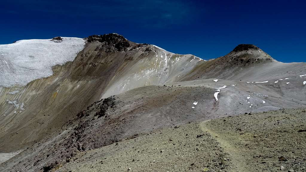 Acotango summit (left)