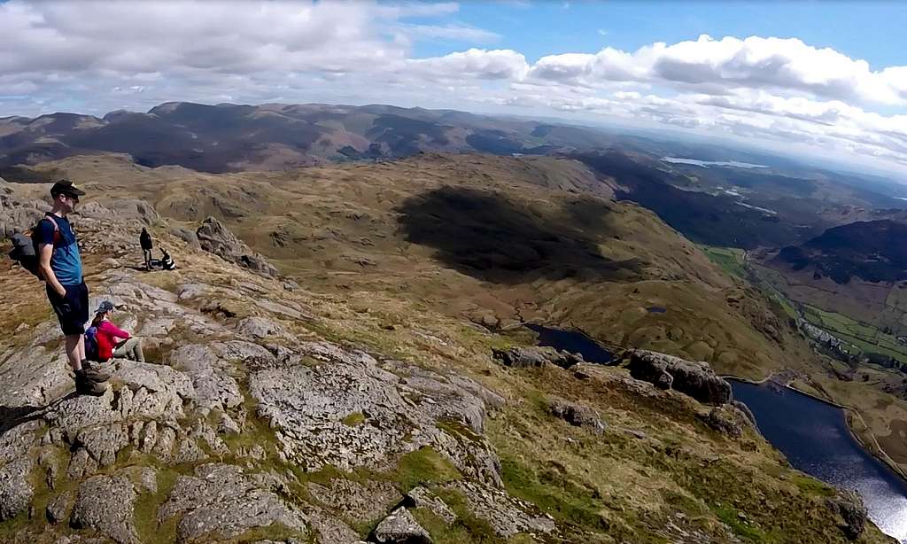 View from summit of Pavey Ark