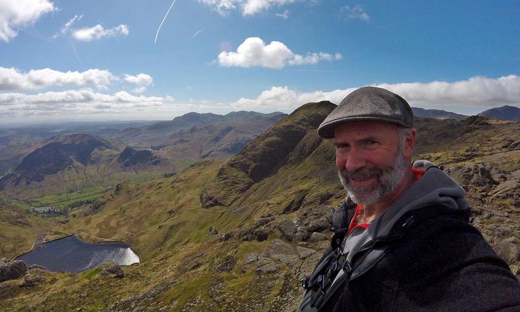 At the summit of Pavey Ark