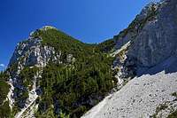 Gaining the saddle below Cima Alta