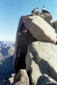 The summit boulder of...