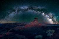 Milky Way panorama over Mexican Hat