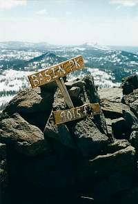 Basin Peak summit sign